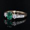 0.60 Carat Emerald, Diamonds and 18 Karat Yellow Gold Engagement Ring 4