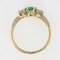 0.60 Carat Emerald, Diamonds and 18 Karat Yellow Gold Engagement Ring 11