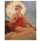 Bather with Sunshade, F. Martin-Kavel, France, Oil on Canvas, 1920s 1