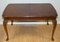 Queen Anne Burr Walnut Coffee Table with Carved Legs, 1930s 1