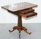 19th-Century Hardwood Work Table with Drop Leaves and Two Drawers 2
