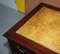 Hardwood Pedestal Desk with Brown Embossed Leather Top 10