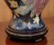 Navy Blue Lamp Stand with Floral Artwork, Image 6