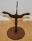 Hardwood & Green Leather Plant Stand or Side Table 6
