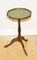 Hardwood & Green Leather Plant Stand or Side Table 1