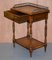 Vintage Walnut Whatnot Side Table with Leather Inlay from Theodore Alexander 4