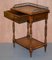 Vintage Walnut Whatnot Side Table with Leather Inlay from Theodore Alexander, Image 4