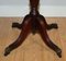 Vintage Brown Leather Tripod Plant Stand on Paw Feet with Castors 7