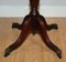 Vintage Brown Leather Tripod Plant Stand on Paw Feet with Castors, Image 7