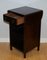 Vintage Hardwood Side Table with Drawer and Shelves 4