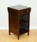 Vintage Hardwood Side Table with Drawer and Shelves 1