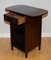 Vintage Hardwood Side Table with Drawer and Shelves 3