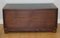 Vintage Low Campaign Chest of Drawers in Flamed Hardwood 12
