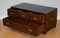 Vintage Low Campaign Chest of Drawers in Flamed Hardwood 4