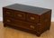 Vintage Low Campaign Chest of Drawers in Flamed Hardwood 3