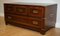 Vintage Low Campaign Chest of Drawers in Flamed Hardwood 8