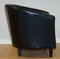 Black Leather Tub Chair, Image 5