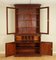 Hardwood Secretaire Bookcase with Dark Blue Leather Writing Surface, 1880s 3