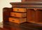 Hardwood Secretaire Bookcase with Dark Blue Leather Writing Surface, 1880s 7