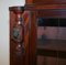 Victorian Hardwood Bookcase with Lion Mask, Claw Feet and Glass Doors 5