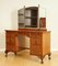 Vintage Burr Walnut Dressing Table with Trifold Mirrors, Image 3