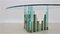 Vintage Brutalist Style Glass Coffee Table, 1980s 9