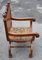 Walnut X Chair with Inlay, 1900s 4