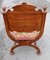 Walnut X Chair with Inlay, 1900s 3