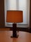 Mid-Century Mahogany Colored Lamp, Image 2