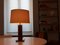 Mid-Century Mahogany Colored Lamp, Image 9