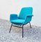Mid-Century Modern Armchair in Turquoise Fabric in the Style of Alvin Lustig from Stol Kamnik, 1960s 1