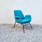 Mid-Century Modern Armchair in Turquoise Fabric in the Style of Alvin Lustig from Stol Kamnik, 1960s, Image 2