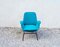 Fauteuil Mid-Century Moderne en Tissu Turquoise dans le Style d'Alvin Lustig de Stol Kamnik, 1960s 3