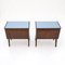 Wooden Bedside Tables with Glass Tops, 1950s , Set of 2, Image 13