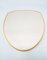 Espejo en forma de escudo de PVC curvado con efecto de latón, años 50, Imagen 2