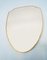 Shield-Shaped Mirror in Curved PVC with Brass Effect, 1950s 5