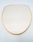 Shield-Shaped Mirror in Curved PVC with Brass Effect, 1950s, Image 1