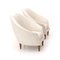 Armchairs in Cream White Fabric by Federico Munari, 1950s, Set of 2 7