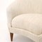 Armchairs in Cream White Fabric by Federico Munari, 1950s, Set of 2 10