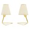 Table Lamps with Fabric Shades by Rupert Nikoll, Vienna, 1950s, Set of 2 1