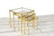 Mid-Century Brass Nesting Tables with Glass Tops, Italy, 1970s, Set of 3, Image 7