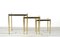 Mid-Century Brass Nesting Tables with Glass Tops, Italy, 1970s, Set of 3 4