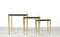 Mid-Century Brass Nesting Tables with Glass Tops, Italy, 1970s, Set of 3, Image 4