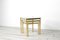 Mid-Century Brass Nesting Tables with Glass Tops, Italy, 1970s, Set of 3 2