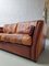 Vintage Striped Leather Sofa 7