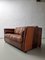 Vintage Striped Cognac Leather Sofa, Image 3