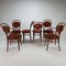 Cherry Coloured Bentwood Dining Chairs, 1970s, Set of 6 4