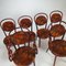 Cherry Coloured Bentwood Dining Chairs, 1970s, Set of 6 6
