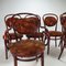 Cherry Coloured Bentwood Dining Chairs, 1970s, Set of 6 7