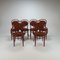 Cherry Coloured Bentwood Dining Chairs, 1970s, Set of 6 2